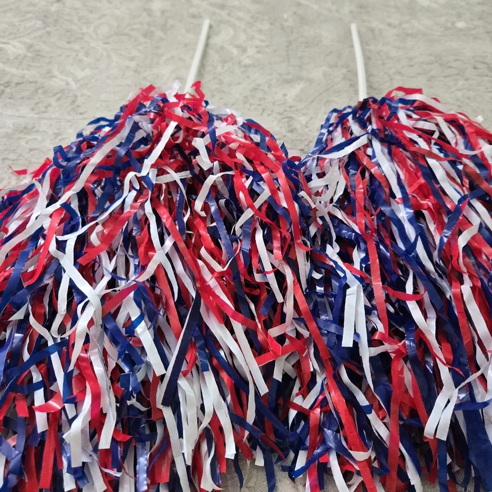 Vintage 1990s Buffalo Bills Nfl Football Red White Blue Cheerleader Pom Poms
